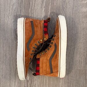 Vans women’s  Tan and Red High-Top Sneakers